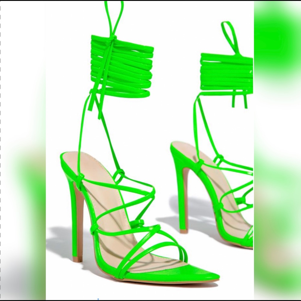 Lime Green Strappy Heel